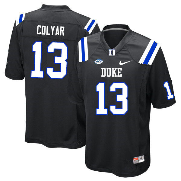 Men #13 Jack Colyar Duke Blue Devils College Football Jerseys Sale-Black